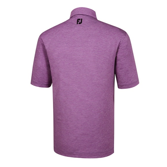 Footjoy Heather Pinstripe Lisle Polo Collar Golf Shirt Men’s 2XL - Picture 2 of 3